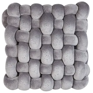 Beliani SIRALI Dekokissen 30 x 30 cm Grau