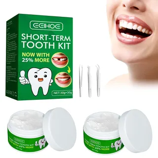 Utapossin Zahnreparaturset, Zahnersatz Provisorischer Zähne, Provisorischer Zahnersatz Zahnkleber Set, DIY Vampire Fake Dentures, Vampire Gefälschte Zahnersatz DIY temporäre Zahnreparaturperlen