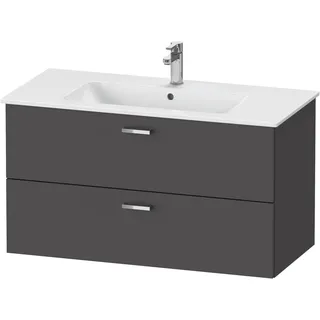 Duravit XBase Waschtischunterbau wandhängend B:100 cm mit 2 Schubkästen, XB612204949, Farbe: Graphit Matt Dekor