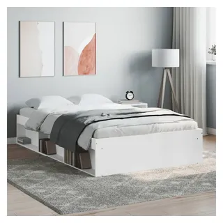 vidaXL Bettgestell 120 x 190 cm Weiß