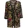 mit floralem Muster Schwarz/Gold 40