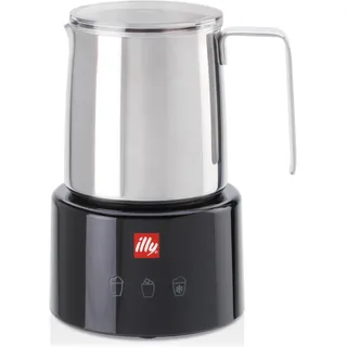 illy Elektrischer Milchaufschäumer schwarz/silber