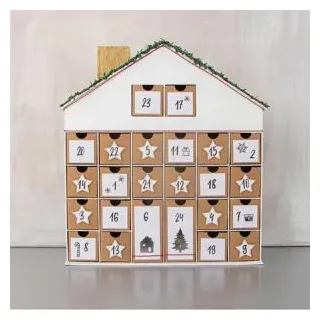 Rayher Adventskalender Haus Pappmaché 36x6,5x40cm 2021 67341521
