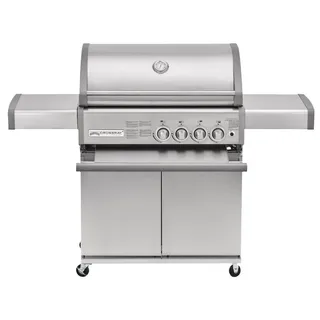 Crossray C4 Trolley Barbecue Gasgrill 4 x Infrarot-Brenner Grillwagen BBQ Grill - Silber