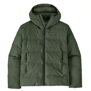 Patagonia M's Jackson Glacier Jacket - Daunenjacke - L - Text Logo Old Growth Green