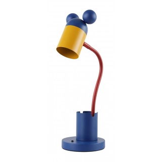 GTV - MOUSE Schreibtischlampe - max.250V, 50/60Hz, 1*E27, max.25 W, Ø.8 cm, IP20, marineblau/gelb - Kinderschreibtischlampe Tischlampe Leuchten für Kinder