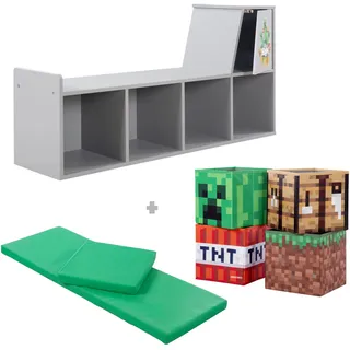 Phoenix roba Lese-Sitzbank mit Sitzkissen und Stauraumboxen Minecraft