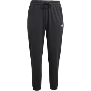 adidas Essentials 3-Streifen French Terry Cuffed Joggers Black / White XS
