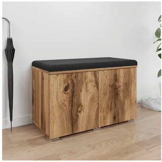 OTTO home Sitzbank Paris (inkl. Sitzkissen), moderne Truhenbank B/T/H 70x35x45, Flurbank mit Sitz aus Kunstleder braun