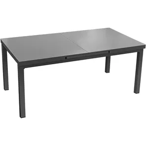 BellaVista Gartentisch Ausziehtisch 100 x 77,5 x 240 cm Grau/Schwarz