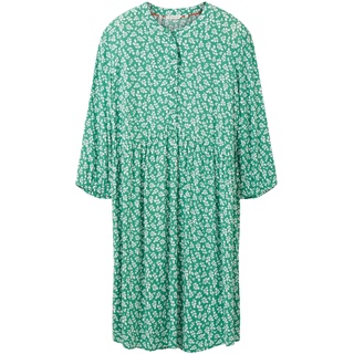 TOM TAILOR Damen Plus - gemustertes Kleid, grün, Gr. 46