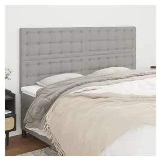vidaXL Kopfteil 180 x 5 x 118/128 cm Hellgrau