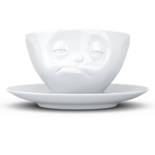 Schmunzel Kaffee Tasse verpennt in weiß 200ml