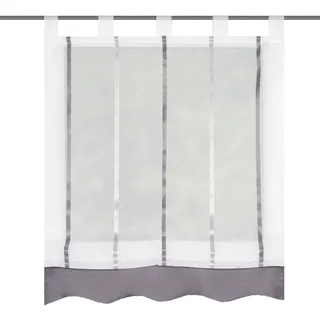 Heine Home fashion Schlaufenrollo Längsstreifen, Polyester, Grau, 140 x 100 cm