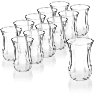 Pasabahce 4 x 12er Cay Bardagi-Set Türkische Teegläser Optik