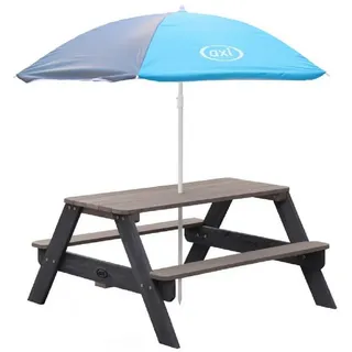 Natur24 Gartentisch Nick Picknick Tisch 95 x 97,7 x 48,7 cm Holz Blau Grau