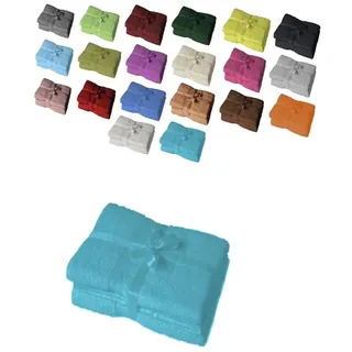 EXKLUSIV HEIMTEXTIL 4 x Saunatuch 500 g/m2 80 x 200 cm Türkis