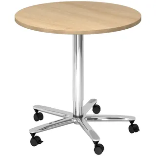 bümö Säulenhubtisch 80 x 74 x 80 cm braun