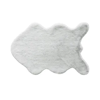 como Kunstfell Tierfellform Bunny Soft 60 x 90 , grau , Synthetische Fasern , Maße (cm): B: 60