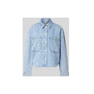 Regular Fit Jeansjacke aus reiner Baumwolle Modell 'CASSIE', Hellblau, M