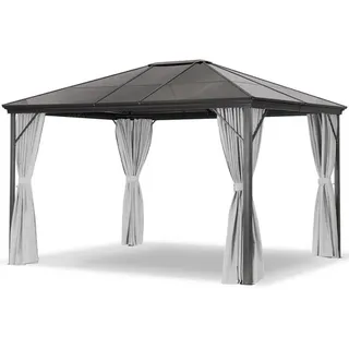 LECO Pavillon 3,65 x 3 m inkl. 4 Seitenteile Anthrazit
