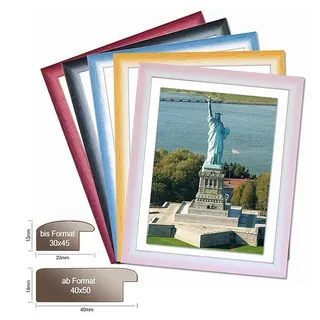 Bilderrahmen Neumann Einzelrahmen Holzrahmen NEW YORK, in 5 Farbenverläufen schwarz 21 x 30 cm