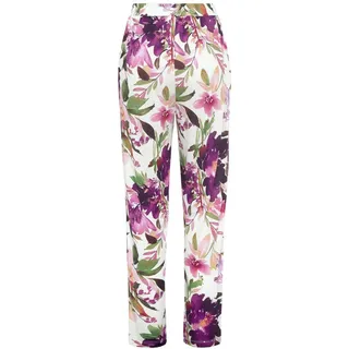 beachtime by lascana Jerseyhose mit Blumendruck Weiß 36