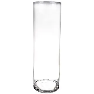 INNA-Glas Bodenvase Große Glasvase Zylinder Sanya AIR, klar, 50cm, Ø15cm weiß