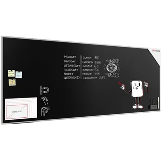 ALLboards Kreidetafel 300 x 120 cm Schwarz