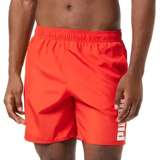 Puma Swim Men's Mid Shorts Swim Trunks, Rot, L