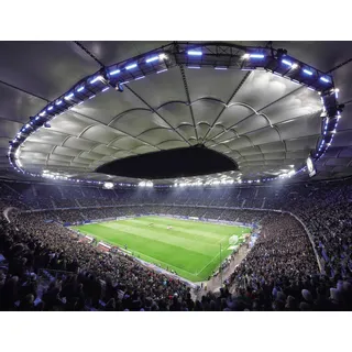 Vliestapete WALL-ART "Hamburger SV im Stadion bei Nacht" Tapeten Gr. B/L: 3,36 m x 2,6 m, bunt Vliestapeten made in Berlin