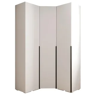 MEBLE KRYSPOL Inova 1 Möbelset - Moderne Garderobe - für Schlafzimmer, Wohnzimmer, Flur, Kinderzimmer - Ankleidemöbel - 236,7x181,7x47cm - Weiß, Handgriff Schwarz