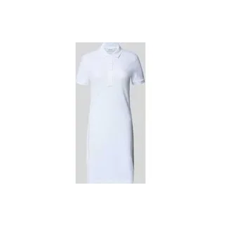 Slim Fit Polokleid aus Baumwoll-Mix Modell 'LIONNE', Weiss, 40