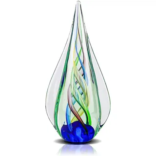 LCCCK Handgefertigte Murano Glas Skulpturen - Elegante Glaskunst Figuren Deko für Wohnzimmer, Fensterbank und Bücherregal - Briefbeschwerer Glas für Bür