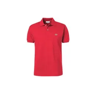 LACOSTE Herren Polo-Shirt rot Slim Fit, rot, NOS