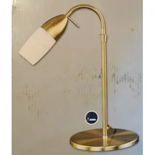 WOFI Tischlampe Tischleuchte Schreibtischlampe New Jersey messing Glas E14