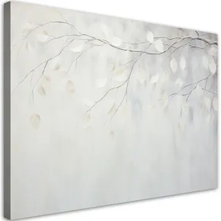 Feeby Leinwandbild, Grau, Textil, Baum/Pflanze/Natur, Rechteckig, 120x80 cm, Bilder und Zubehör, Wandbilder, Leinwandbilder