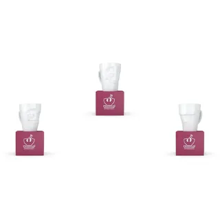 FIFTYEIGHT PRODUCTS Tasse TV Tasse Kaffeebecher 81.82.83, Henkelbecher Grummelig Verschmitzt Vergnügt weiß weiß