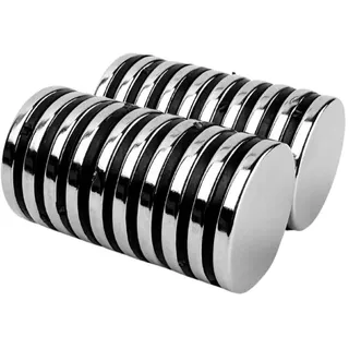 Strong Magnets Neodym Magnet - Rund 25 x 3 mm - 1 Stück - Extra stark, hält bis 4,8kg - Für Magnettafel, Kühlschrank, Whiteboard, Pinnwand, Büro