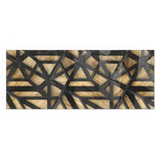 Tulup Feuerfeste Glasplatte 125 x 50 cm Gehärtetes Glas Braun