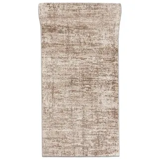 Mazovia Läufer Läufer FlurLäufer Modern für Vorzimmer Schlafzimmer - Abstrakt Muster, 100 x 300 cm, Kurzflor, Meterware beige|braun 100 x 300 cm