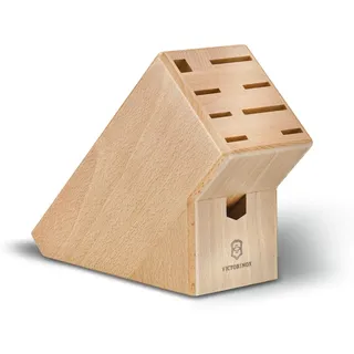 VICTORINOX Swiss Classic Messerblock aus Holz ohne Messer, für 9 Messer, Helles Buchenholz, Leer, Unbestückt, Aufbewahrung