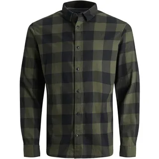 JACK & JONES 12181602 Hemd Slim Fit Business Shirt Weiches Langarm Twill Oberteil aus Baumwolle