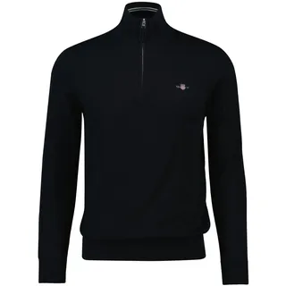 GANT Troyer CLASSIC COTTON HALF ZIP«, mit gerippten Details, schwarz,
