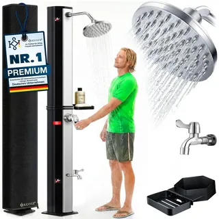Kesser Solardusche 60 l schwarz/silber 23564