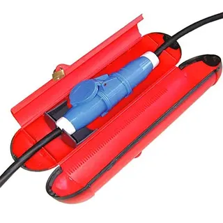 Kabelsafe Kabelbox CEE + Schuko Silikondichtung mit Schloss Wohnwagen Wohnmobil Caravan groß