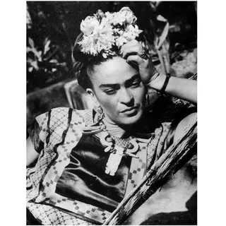 Vintage Leinwanddruck Schwarzweiss-Kunst Frau Frida Kahlo Echte Fotografie Foto Poster Bild Wandkunst Ungerahmte Gemälde Für Southwest Home Decor,50 * 70cm