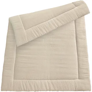 BORNINO HOME Krabbeldecke Musselin 100x150 cm, beige