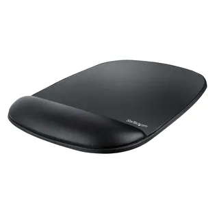 Startech Ergonomisches Mauspad mit Gelkissen, 17x18x2cm, Gepolstertes Gel Mauspad für ergonomischer Arbeitsplatz mit Handgelenkauflage und rutschfeste PU-Basis unterlage, Schwarz,