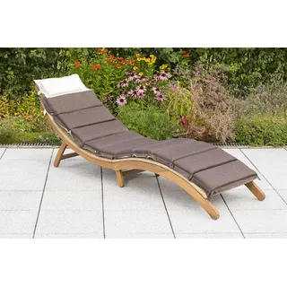 Merxx Capri Gartenliege 172 x 54 x 62 cm natur inkl. Kissen
